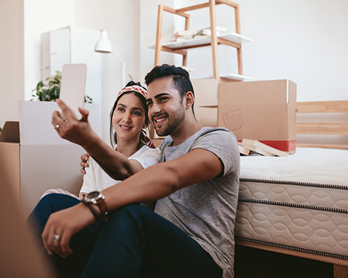 couple taking a selfie
